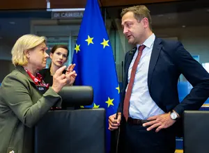 Le commissaire européen Christophe Hansen à la commission de l'Agriculture du Parlement européen